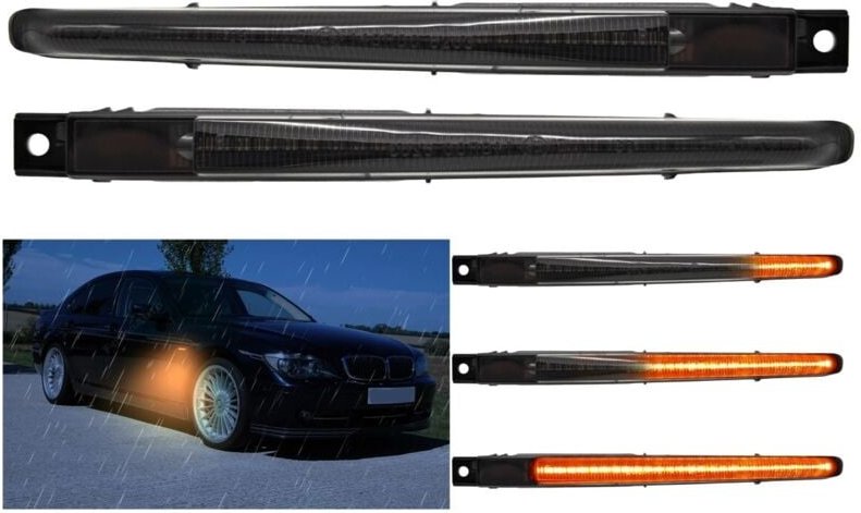 BMW M5 F10 LED Blinker Begrenzungsleuchten, schwarz, fließend - 2 Stück