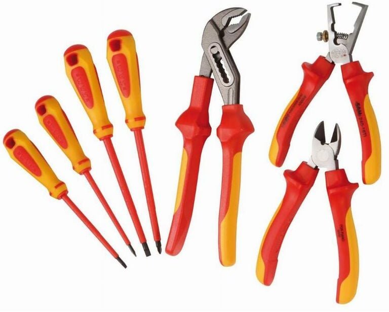 Sam Outillage - Satz von 7 isolierten Werkzeugen 1000 Volt 3 Zangen + 4 Schraubendreher vde sam - ZTBPJ7