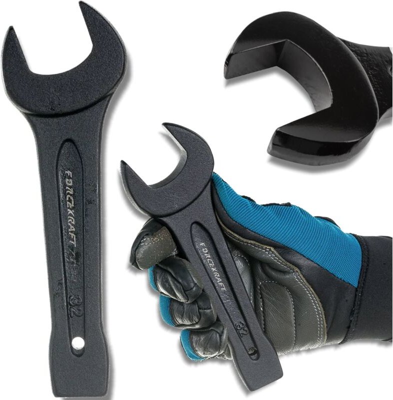 FORCEKRAFT Flachmaulschlüssel zum Ziehen 32 mm 185 mm Cr-Mo