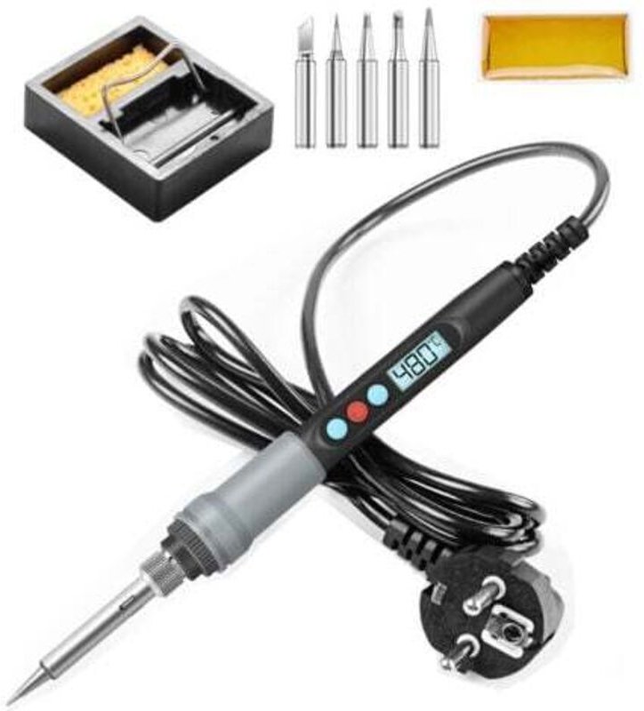 90-W-Lötkolben mit Innenheizung, einstellbarer Temperatur, Digitalanzeige mit Schalter und LCD-Bildschirm, automatischer...