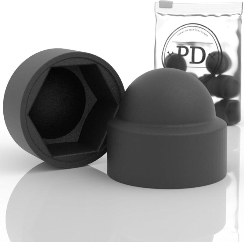 M8 Sechskant-Schutzkappen (Schlüsselweite 13) Schwarze Kunststoff-Schutzkappen für Schrauben Langlebige Schutzkappen für...