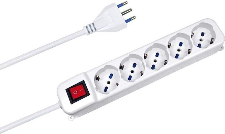 NOVA LINE CE31/5C Verlängerungskabel 1,5 m 5 AC-Ausgänge Drinnen Weiß