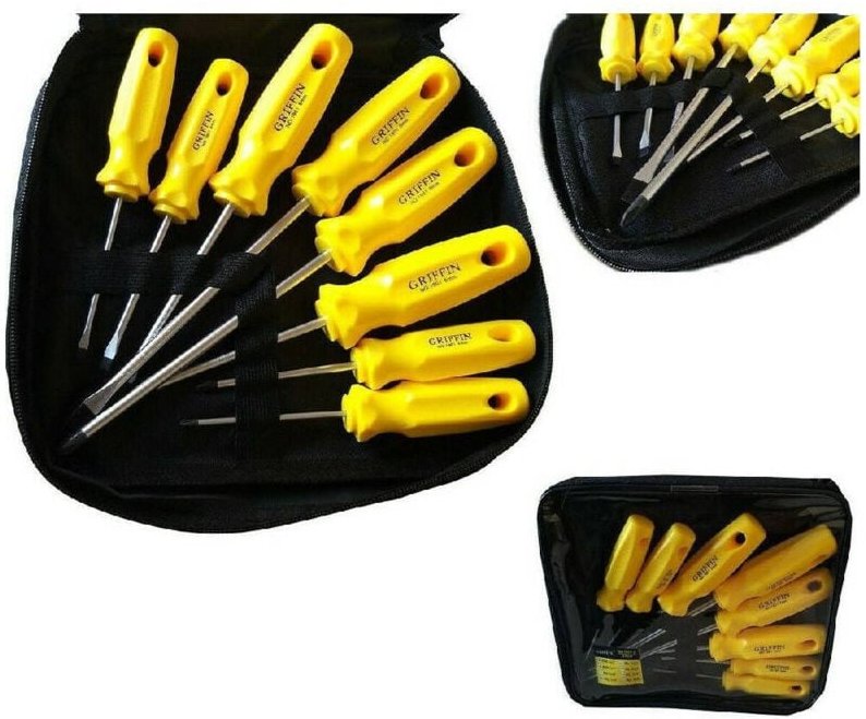 Trade Shop Traesio - Trade Shop - 8er-Set Kreuzschlitzschraubendreher, Chrom-Vanadium-Schraubendreher mit magnetischer S...