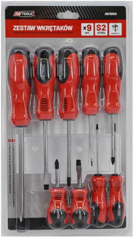 AWTOOLS SCHRAUBENDREHER-SET BLISTER S2 / 9-tlg.