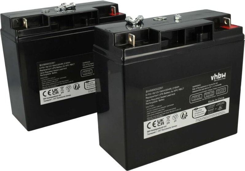 2x Akku kompatibel mit apc SU1000XL, SU1000XLNET, SMT1500, SMT1500I, SU1400, SU1400BX120, SU1400NET, 1500VA usv (18000 m...