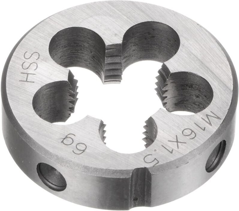Rundgewindeschneider, metrisches Gewinde M16 x 1,5 (rechtsgängig), Gewindereparaturwerkzeug aus Hochgeschwindigkeitsstah...