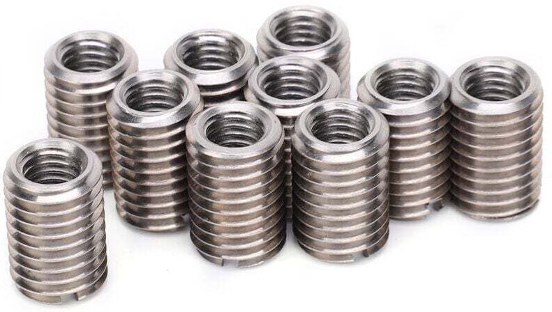 Ej.Life 10 Stück Edelstahl-Reduziermutter, Reparaturhülse, M8 Innen- und M12 Außengewinde, Umrüstung