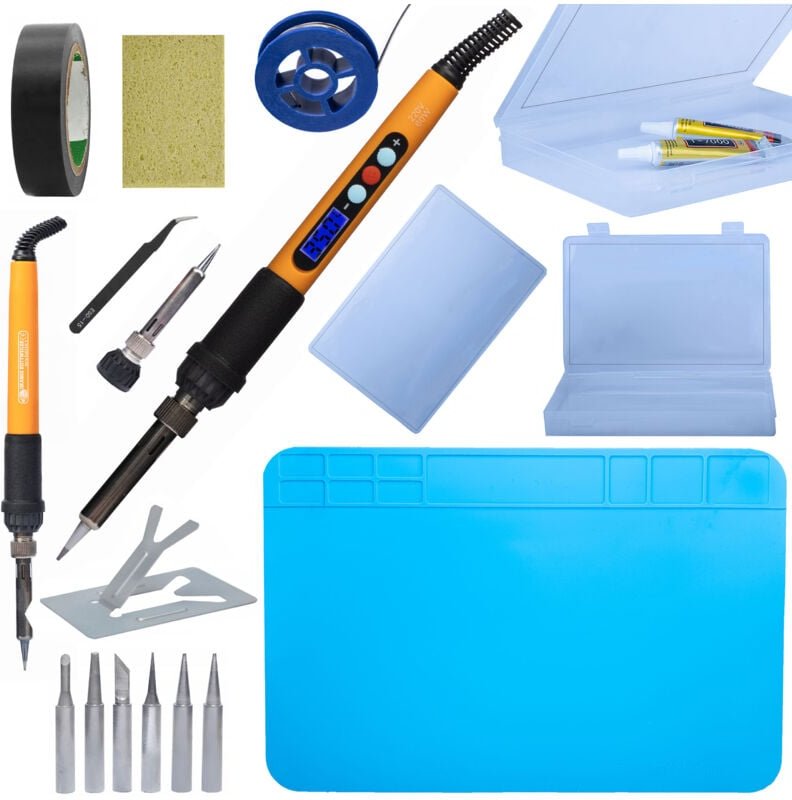 Satz professioneller Lötwerkzeuge Rosfix Electric S 17in1 Premium Edition mit OR60W PE8 Lötkolben