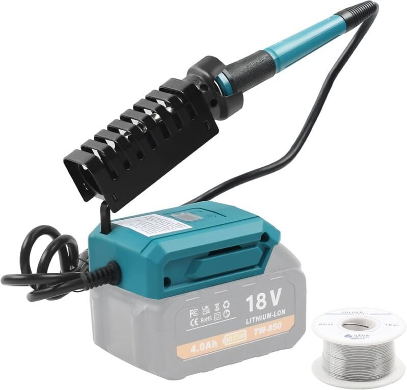 Kabelloses Lötkolben-Set, tragbarer Lötkolben, einstellbare Temperatur, superschnelle Erwärmung, für elektronisches Löts...