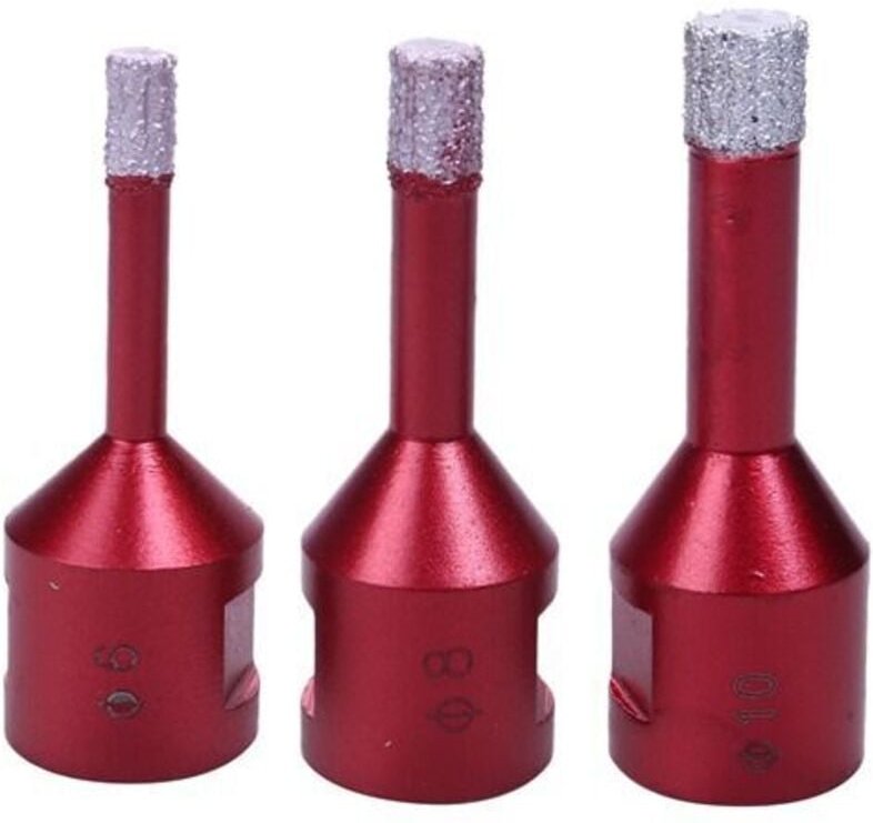 mm/8 mm/10 mm vakuumgelötete Diamantbohrer mit M14-Gewinde zum Trockenbohren von Porzellanfliesen, Granit und Marmor