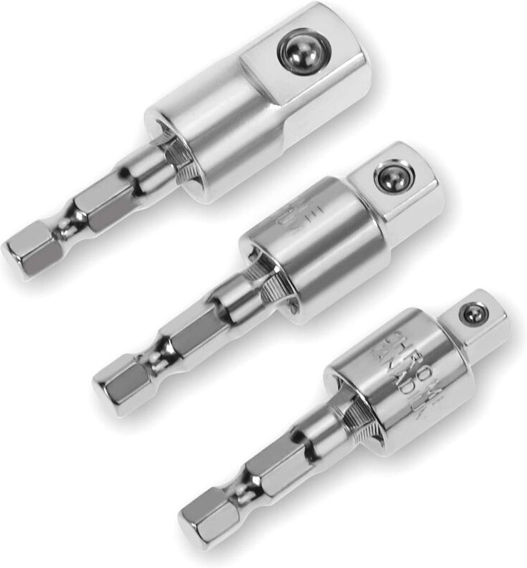 Bohrmaschinenadapter-Set mit 360-Grad-, 1/4-Zoll- und 3/8-Zoll-Steckschlüsseln, Geschenkwerkzeug