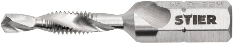 Kombigewindebohrer Bit M4 din 3126 hss-g 1/4'-Sechskant rechtsschneidend Sechskantschaft Gewindeschneider Einschnittgewi...