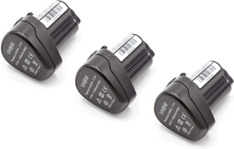 3x Akku kompatibel mit Mafell a 10 m Werkzeug (1500 mAh, Li-Ion, 10,8 v) - Vhbw