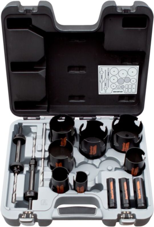 Bahco Superior Universal Lochsägen Satz 19 bis 83 mm - 14 tlg.