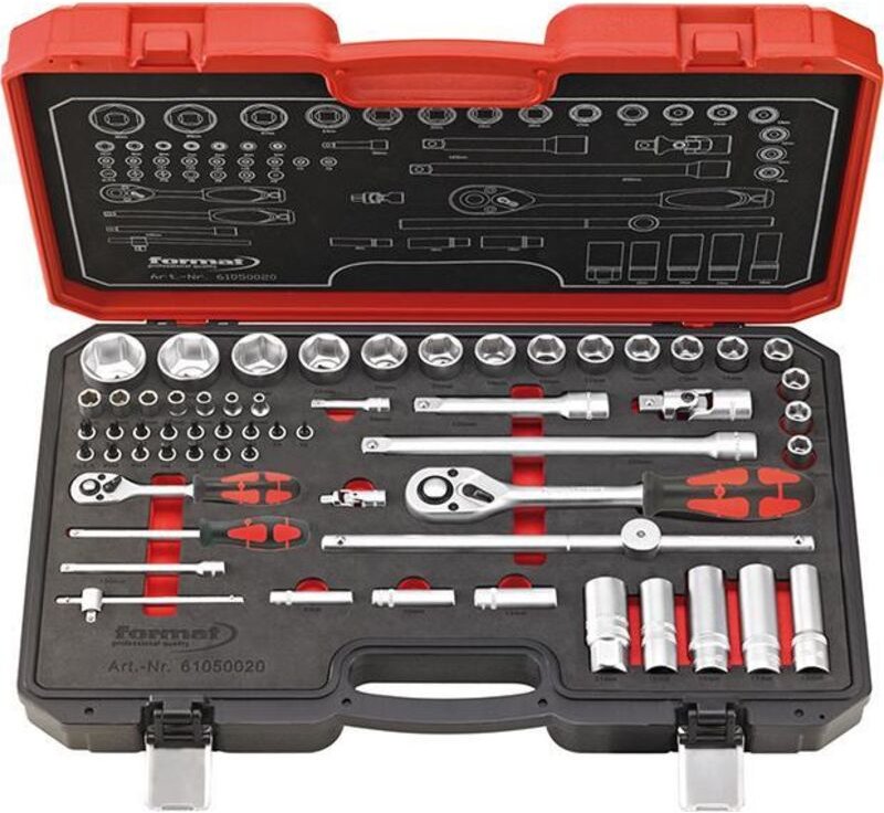 Thumbnail - Steckschlüssel-Garnitur 1/4'+1/2' 58-teilig - Format