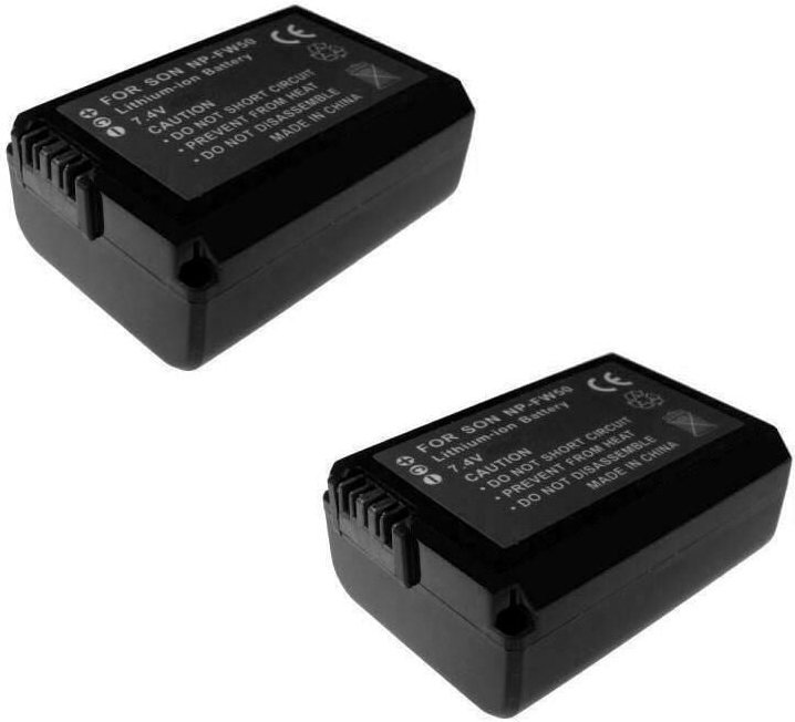 Trade-shop - 2x Li-Ion Akku 1300mAh kompatibel mit Sony Smartshot ILCE-QX1 Hasselblad Lunar