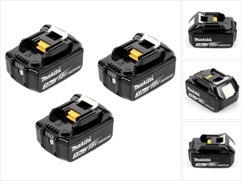Satz von 2 Batterien 18V Li-Ion lxt 3,0 Ah Makita BL1830BX3