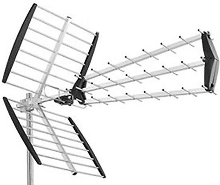 Trade Shop Traesio - Trade Shop - externe digitale dvb-t uhf tv-antenne 28 db hd 43 elemente DQ-655 -