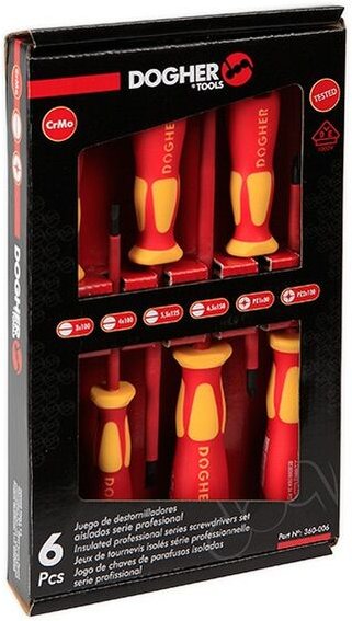 Schraubendreher-Set im Karton, 6-teilig, vde Dogher 360-005