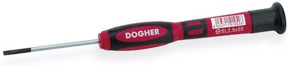 Dogher - CrMo Präzisionsschraubendreher, mit geradem Mund, 1,8x50 mm 380-018-050