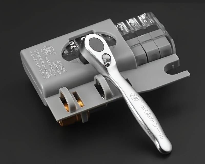 Multifunktionale Mini-Ratschenschlüssel-Schraubendreherköpfe, speziell geformtes Phillips-Schraubendreher-Set, Heimwerke...