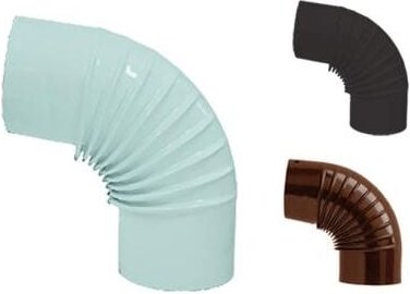 Emaillierter Bogen Ø Cm 12 90° Weiß - 1 Stk