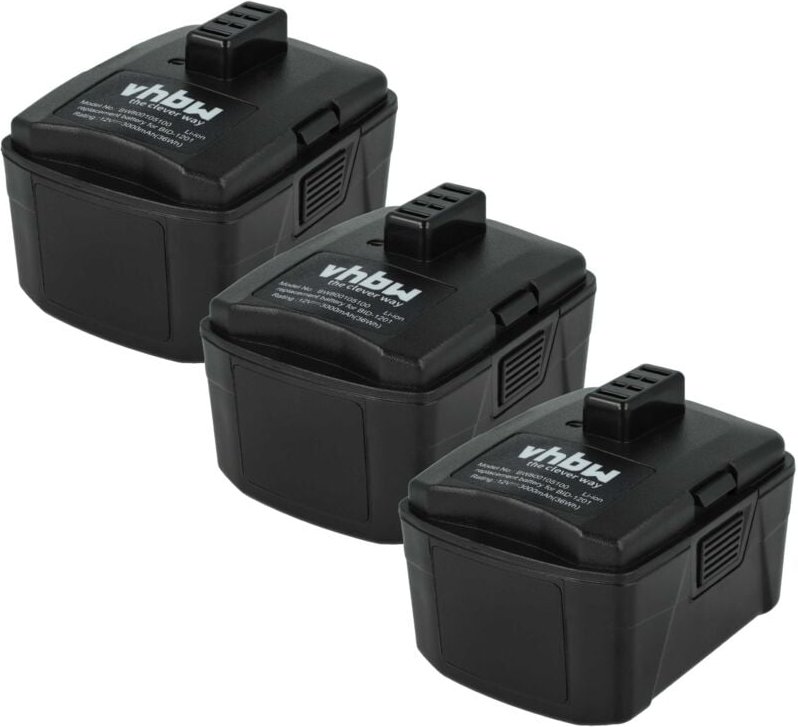 Thumbnail - Vhbw - 3x Akku Ersatz für Ryobi BPL-1220, 130503001, CB120L, 130503005 für Werkzeug (3000 mAh, Li-Ion, 12 v)