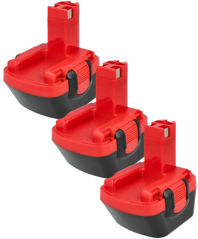 Extensilo - 3x Akku Ersatz für Orgapack 2179.150, 2179.155 für Elektrowerkzeug (3300 mAh, NiMH, 12 v)