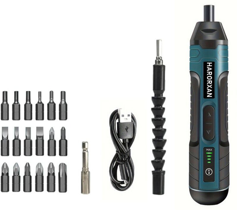 21-in-1 Akku-Schraubendreher, 3,6-V-Akkuschrauber, Akkuschrauber mit einem maximalen Drehmoment von 5 Nm, Drehmoment bei...