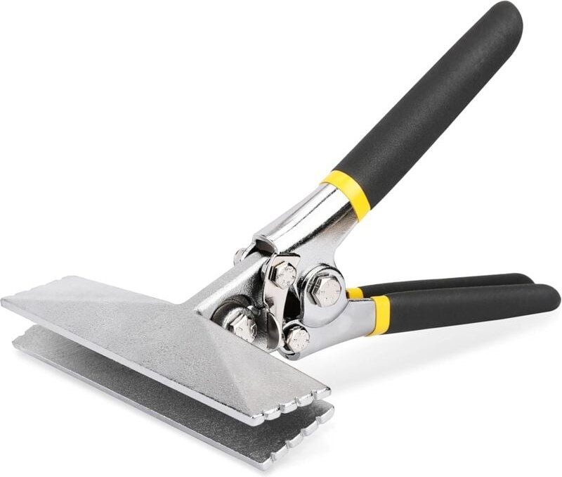Thumbnail - Tragbarer 6-Zoll-Blechschneider zum Abflachen von Metall, Biegezange mit doppelt getauchten Griffen und Polster