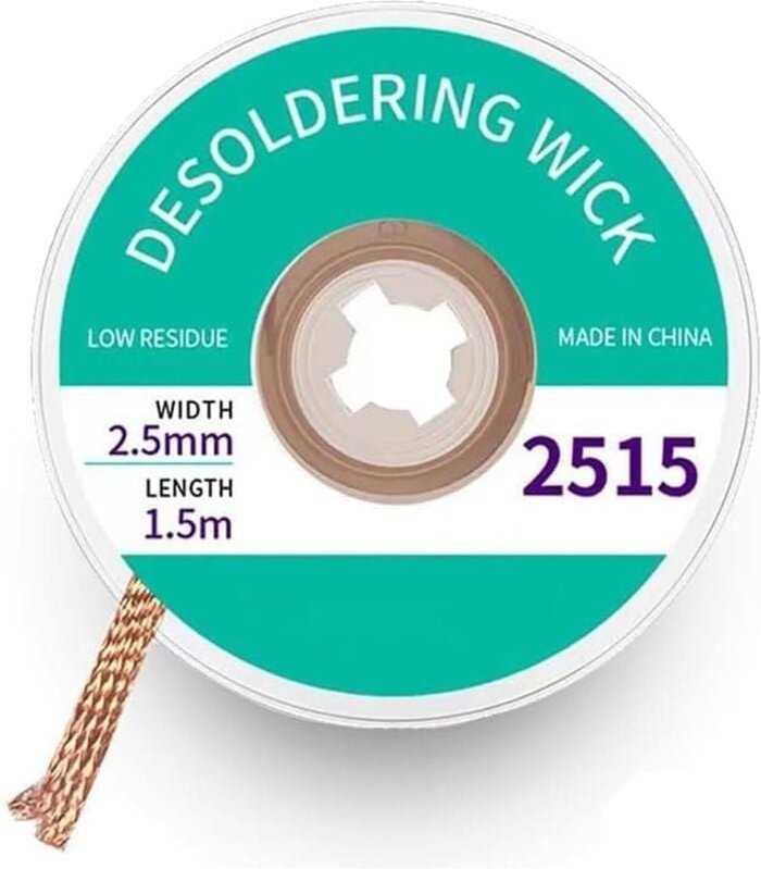 Bluedeer - 1 Stück No Clean Entlötdraht, Entlötdraht, mit klarem Flussmittel, keine Rückstände, Dochte Litzen zum Entlöt...