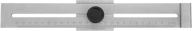 Thumbnail - Edelstahl-Markierungslehre 0–250 mm, Holzbearbeitungs-Messwerkzeuge, Metall-Markierungslehre, (1 Stück) - Tigrezy