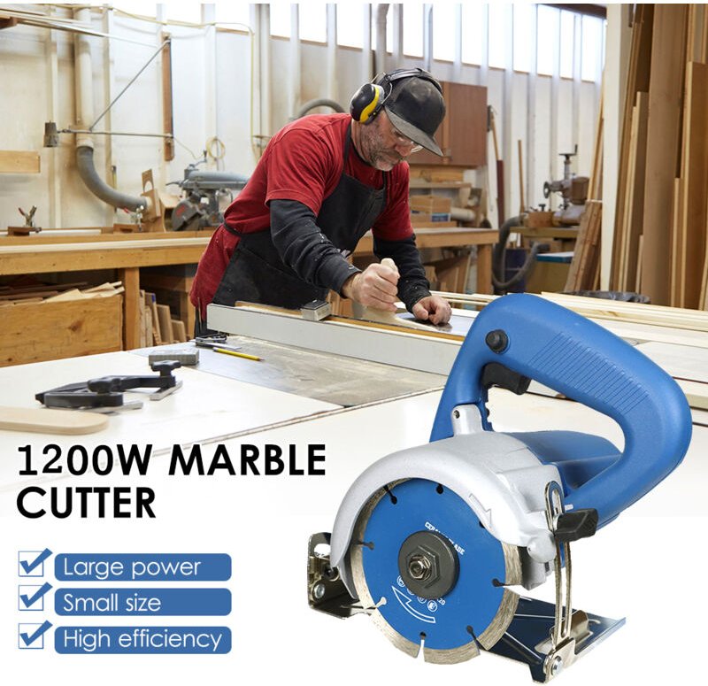 Thumbnail - Ej.life - Stichsäge, Trockensteinsäge 1200 w inkl. ø 110 mm Hochleistungs-Trennscheibe 12000 U/min & 0-45° Phasenschnitt...