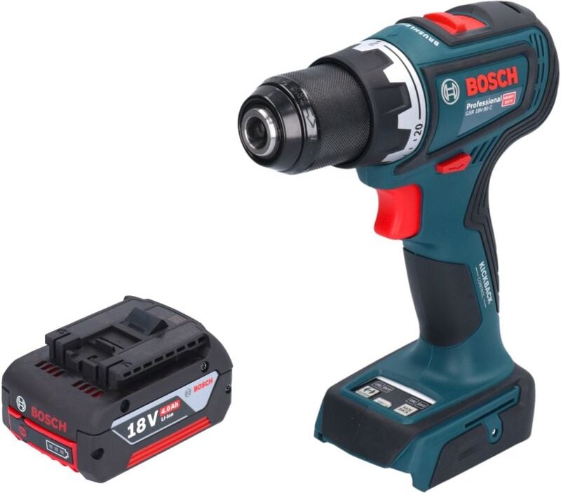 Bosch gsr 18V-90 c Professional Akku Bohrschrauber 18 v 64 Nm Brushless + 1x Akku 4,0 Ah - ohne Ladegerät
