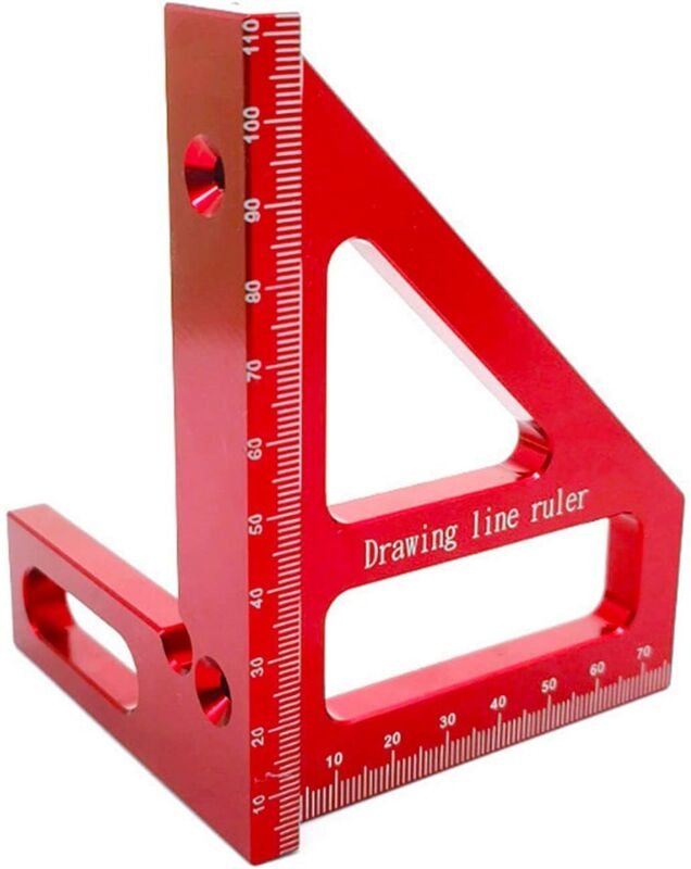 3D-Mehrwinkel-Messlineal – 45–90 Grad Winkelmesser, Gehrungsdreieck-Lineal, Messwerkzeug für Ingenieure