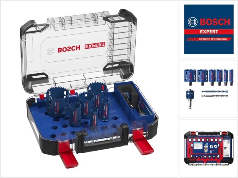 Bosch - expert Tough Material Lochsäge-Set, 22/25/35/51/60/68 mm, 9-tlg.