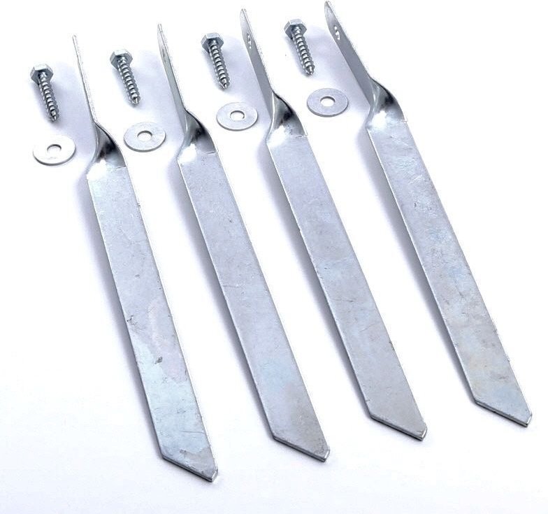 REBO Standard Schaukel-Anker 4er Set Zubehör aus Metall in Silber