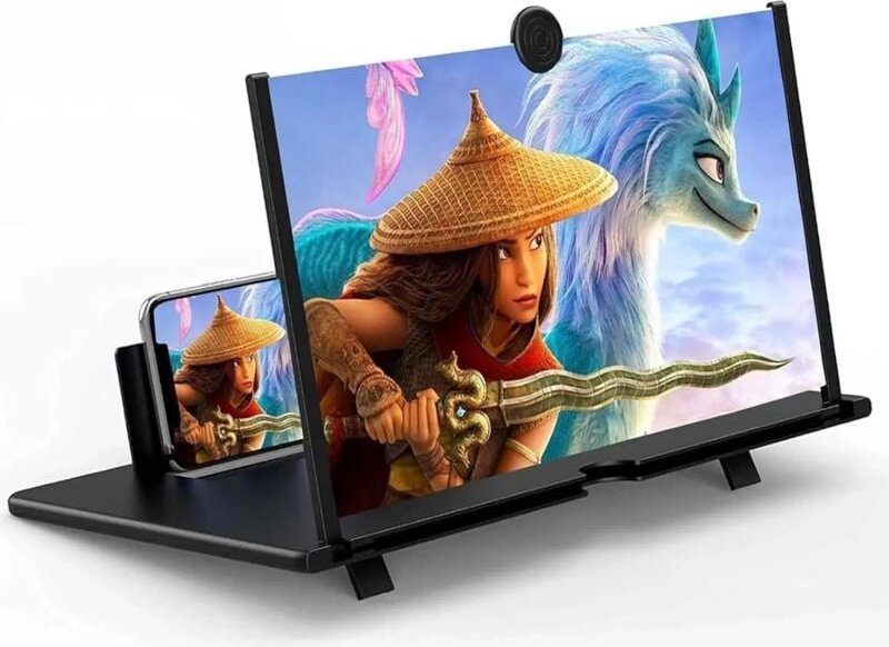 Loupe d'écran 14 pouces pour smartphones, loupe d'écran 3D HD pour regarder des films et des vidéos, compatible avec tou...