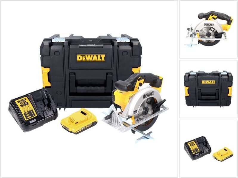 Dcs 391 D1 Akku Hand Handkreissäge 18 v 165 mm + 1x Akku 2,0 Ah + Ladegerät + tstak - Dewalt