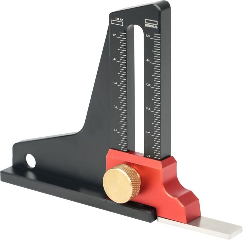 Höhenmesser, Tiefenmesser, Messwerkzeug aus Aluminiumlegierung für Tischkreissäge und Lineal, Schneidemaschine, Heimwerk...