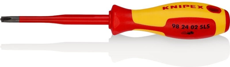 98 24 02 sls Schraubendreher (Slim) PlusMinus Phillips® isolierender Mehrkomponenten-Griff, VDE-geprüft brüniert 212 mm