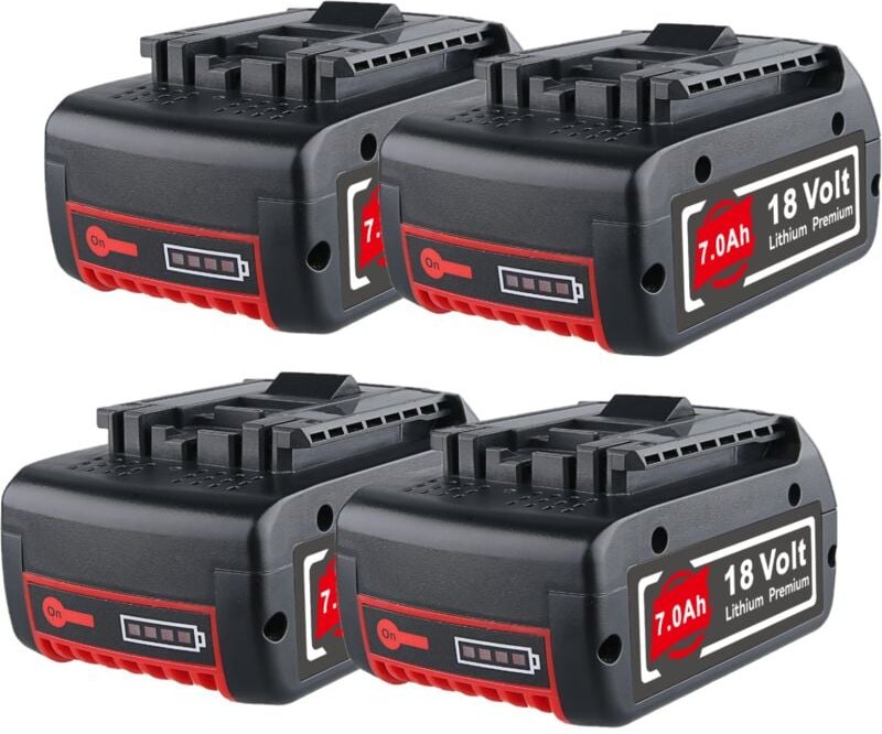 Pdstation - 4pack de batteries 7Ah pour Bosch 18V Professional gba gsr gsb BAT618 BAT609 BAT620