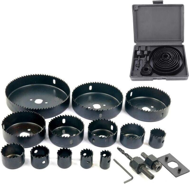 16-teiliges Lochsägen-Set für Bauzwecke, 19–127 mm, für Holz, Metall, Gips, goodnice -