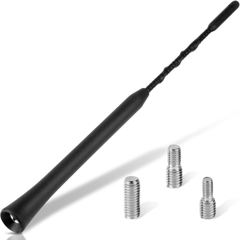 23 cm austauschbare Universal-Autoantenne mit 4-mm-, 5-mm- und 6-mm-Adaptern, geeignet für LKWs, Wohnmobile, Transporter...