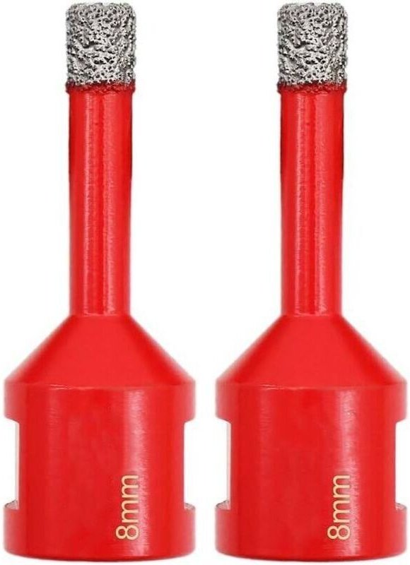 2-teiliges 8-mm-Diamantbohrset mit M14-Gewinde zum Trockenbohren in Porzellan, Fliesen, Granit und Marmor