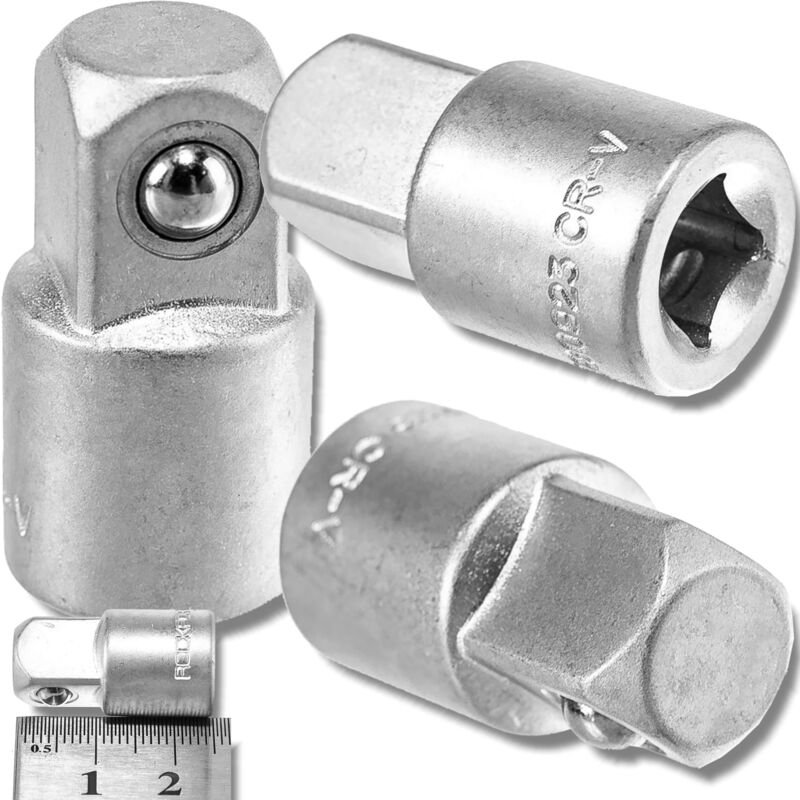 ROCKFORCE Adapter 1/4" (F) x 3/8" (M) CR-V Stahlkugelverriegelung