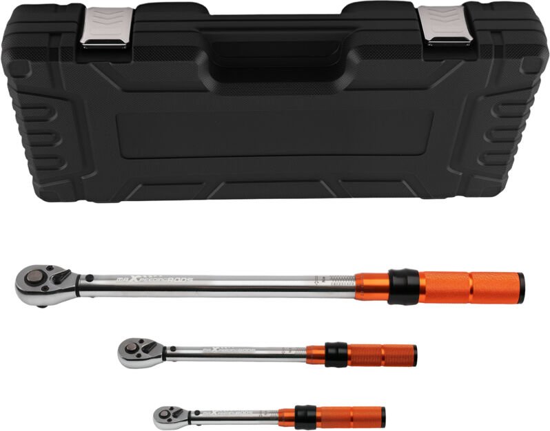 3-teiliges Drehmomentschlüssel 5-25 10-60 40-220Nm Aluminium Ratsche Koffer