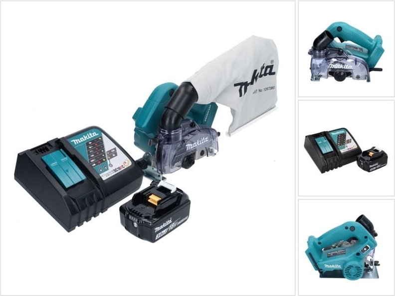 Dcc 500 RF1 Akku Diamantschneider 18 v 125 mm Brushless + 1x Akku 3,0 Ah + Ladegerät - Makita