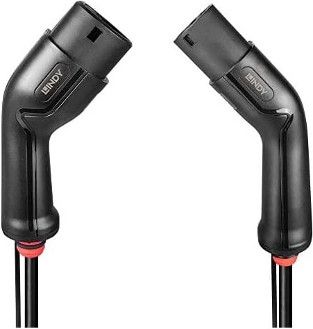 Lindy - 30112 Kabel de Ladekabel für Elektrofahrzeug Schwarz Typ 2 Typ 1 3 5 m