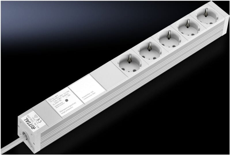 Dk 7240.230 Steckdosenleiste 5-fach, mit Entstörfilter, mit Überspannungsschutz 1 St. - Rittal